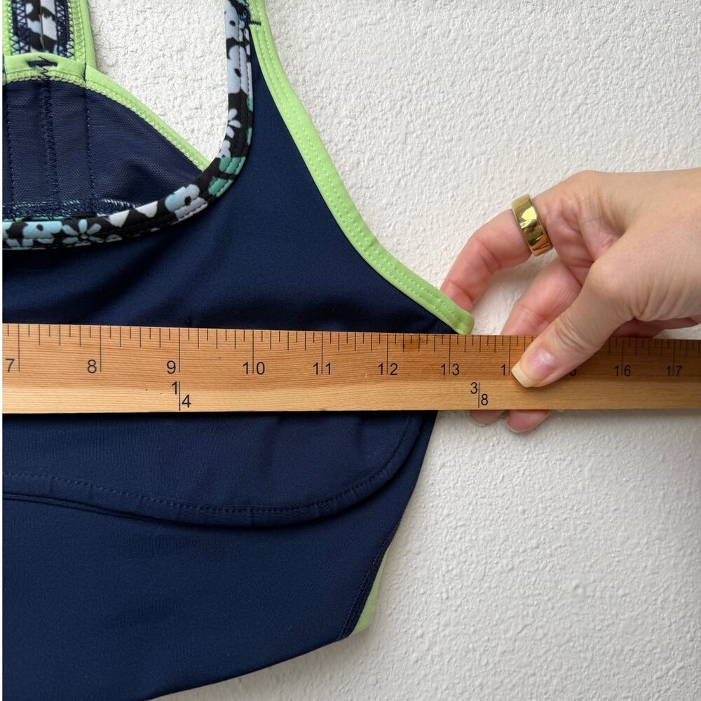 Free People Movement Navy Floral Racerback Sports Bra Women S - Picture 11 of 12